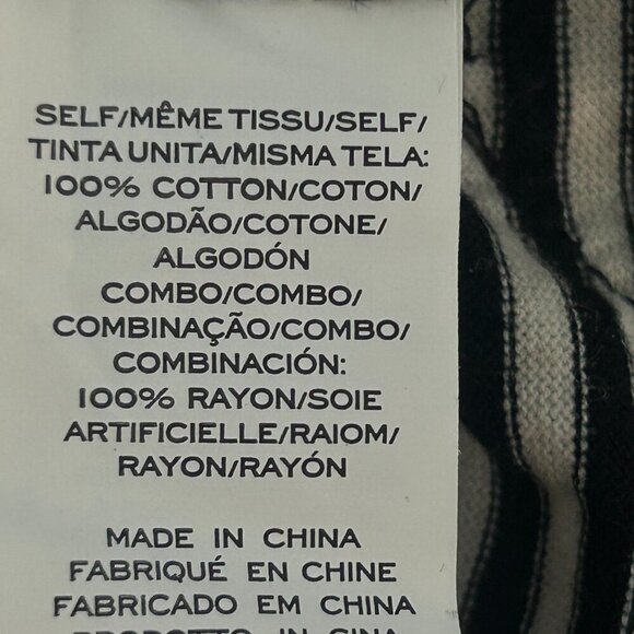 Marc Jacobs Mock Neck Sleeveless Striped Top with Scalloped Fringe Hem Small - Picture 3 of 10